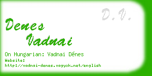 denes vadnai business card